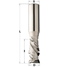 DTI Фреза  DIA D=20 I=35 L=95 S=20x50 LH Z=8+1 (Z=1+1) 45 град.