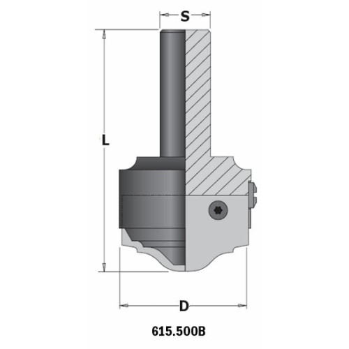 615.500B Корпус фрези M3,5x7