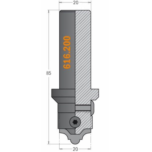 616.200 Корпус фрези S=20 L=85