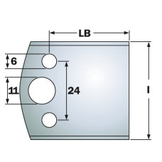 690.192 Ножі довгі HSS 40x24x4 mm