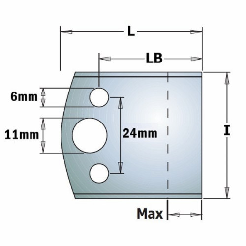 690.193H Ножі HSS 40x32,5x4 mm