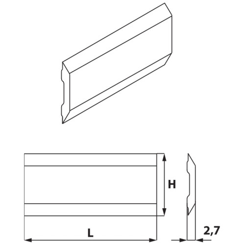 KS7.130.02 Ніж Enshin 130,0x12,0x2,7HM