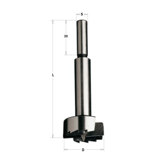 537.100.31 Свердло чашкове D=10 L=90 S=8 SP RH (хвостовик циліндричний)