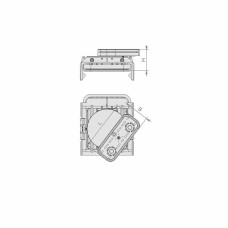 Вакуумний блок VCBL-K1 125x75 H=125мм РОТ. Верхній всмоктуючий шарнір обертається на 360 градусів