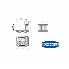 Вакуумний блок VCBL-K2 PRO 130x30 H=100 Q PRO (поперечний)