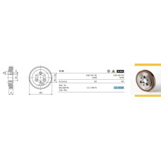 Ролик 140-40-35-3V резинка 70 ShA коричневий SCM