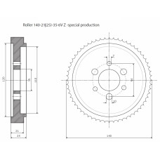 Ролик 140-21(25)-35-6V Z chrom Профіль A Sk Weinig