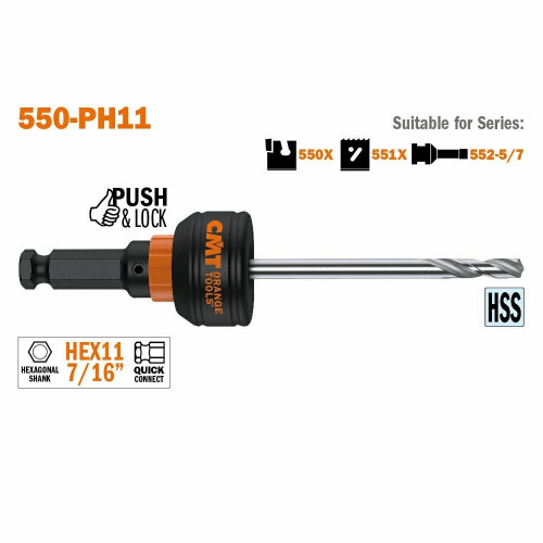 550-PH11 Патрон PUSH&LOCK для  висвердлювача хвостовик HEX 11