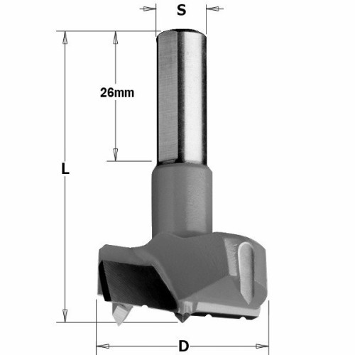 317.450.11C Свердло чашкове HW D=45 L=57,5 S=10x26 RH