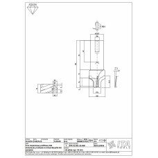 FFR.Фреза D=31/14 I=21,5 S=25x55 L=88 Z=3 H=4,0 R=8,5/R=2 RH позитив