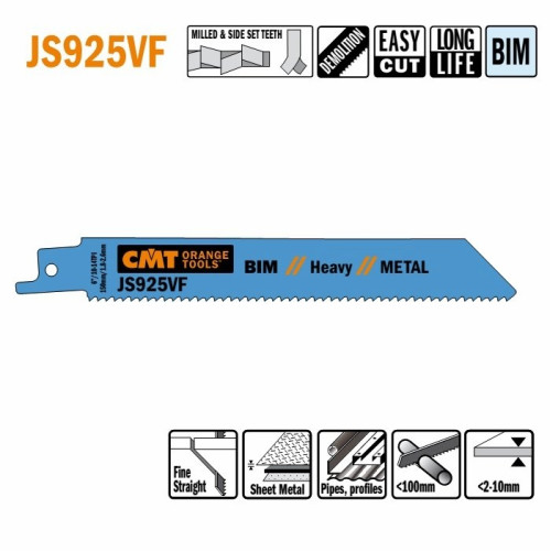 JS925VF-5 Пила шабельна L = 150 I = 130 H = 19 K = 1,25 TS = 1,8-2,6