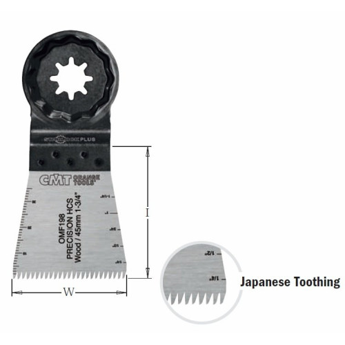 OMF198-X1 Пильне полотно осциляційне W=45 I=50 TS=1,75 TPI=14 1 шт. STARLOCK PLUS