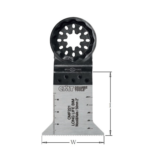 OMF221-X50 Пильне полотно осциляційне W=50 I=50 TS= 1,4 TPI=18 50 шт. STARLOCK