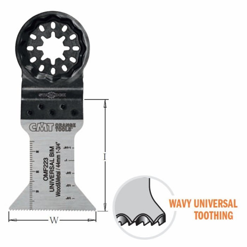 OMF223-X1 Пильне полотно осциляційне W=44 I=55 TS= 1,4 TPI=18 1 шт. STARLOCK