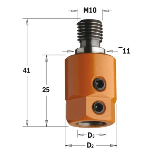 305.000.02 Патрон  M10 наклад D=19,5 d=10 L