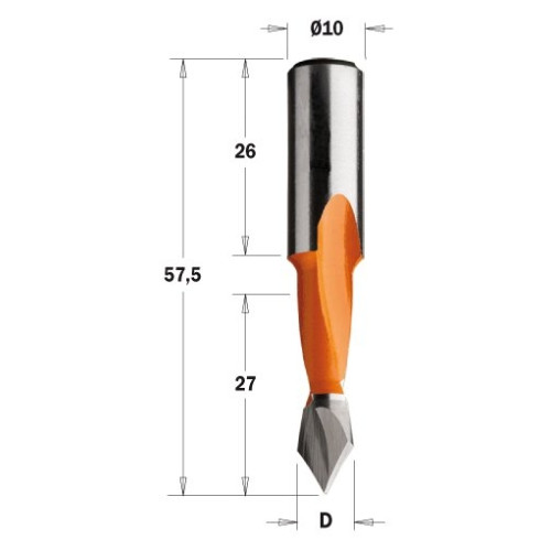 313.060.12 Свердло HW P D=6 I=27 L=57,5 S=10x26 LH