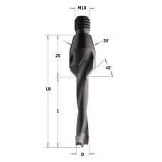 332.050.11 Свердло NP гвинт. хвост. GZ HW D=5 I=20 LB=45 S=M10/30o RH