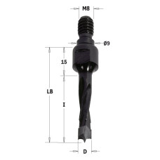 352.050.12 Свердло NP гвинт. хвост. HW D=5 I=30 LB=45 S=M8/9 LH