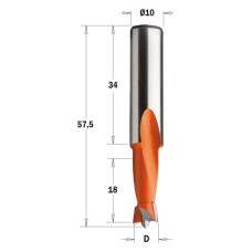 361.100.12 Свердло NP HW D=10 I=18 L=57,5 S=10x34 LH