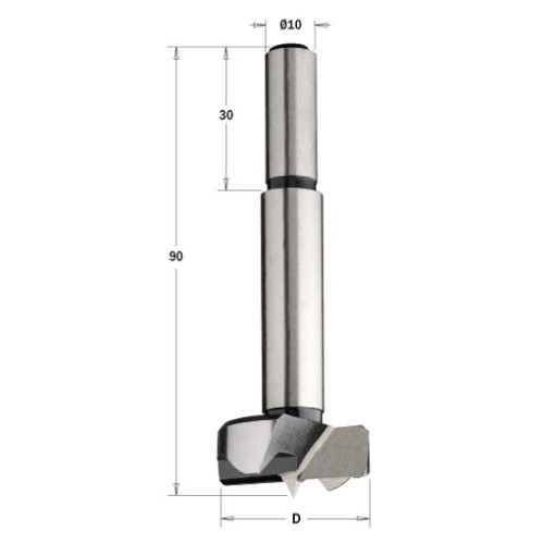 512.081.31 Свердло чашкове SP RH D=8 L=90 S=10x30 (хвостовик циліндричний)