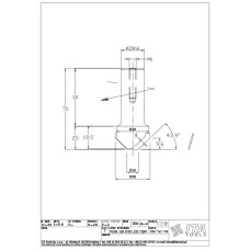 FDH.Фреза D=30 I=10 S=20x50 L=70 Z=2 H=4,0 a45° RH / засвердлення