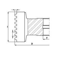 GL5.Фреза насадна HSS Z4 RH -для ЧПУ D=140 F= 40 I=78 мм (поздовжній) T=4