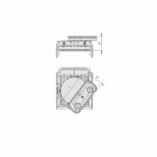 Вакуумний блок VCBL-K1 120x50 H=50 mm OBR. верхня присоска обертається на o 360 град.