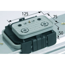 Вакуумний блок VCBL-K1 TV 125x75 H=50 mm L (повздовж.) нажимн. клап. для вузьк. ел.