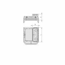 Вакуумний блок VCBL-K1 TV 125x75 H=50 mm L (повздовж.) нажимн. клап. для вузьк. ел.