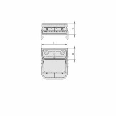 Вакуумний блок VCBL-K1 TV 125x75 H=50 mm Q (попереч.) нажимн. клап. для вузьк. ел