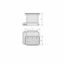 Вакуумний блок VCBL-K2 125x75 H=100 mm підошв. 160x115 mm L повздовж. вузьких елем.