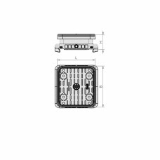 Вакуумний блок VCBL-S4 TV 140x130 H=50 mm Клапан до SC Morb