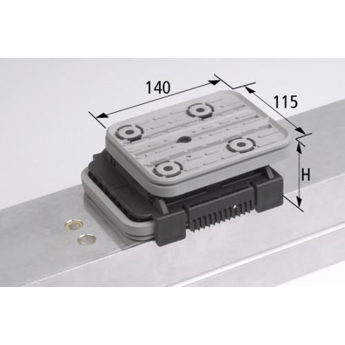 Вакуумний блок VCBLS-K2 140x115 H=50 mm для шаблонів