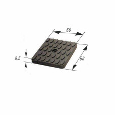 Гумова накладка 66x66 mm до корпусу № 1