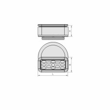 Корпус присоски №3 ISCUP 80x28x30 mm