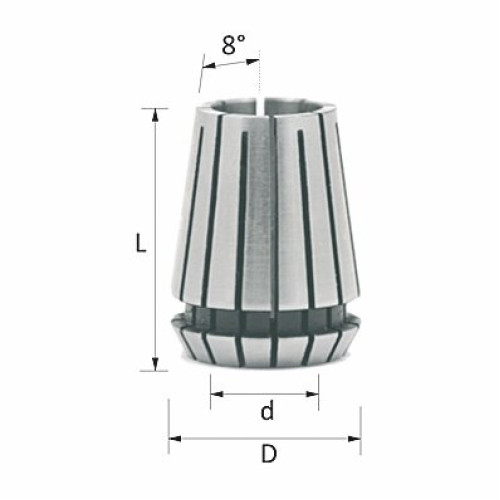 Цанга затискна ER16 D02