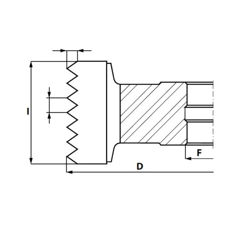 GL8.Фреза насадна HSS Z4 RH -для ЧПУ D=140 F= 40 I=80 мм (поздовжній) T=5