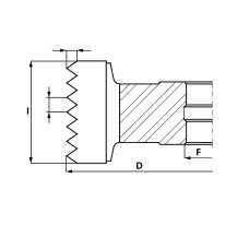 GL8.Фреза насадна HSS Z4 RH -для ЧПУ D=140 F= 40 I=80 мм (поздовжній) T=5
