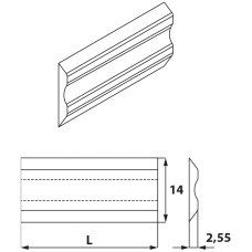 KS4.240.02 Ніж Terminus240,0x14,0x2,55 HM