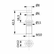 кінцівка  до патр.  ISO 30 Scm, HSD Scm, Morbidelli