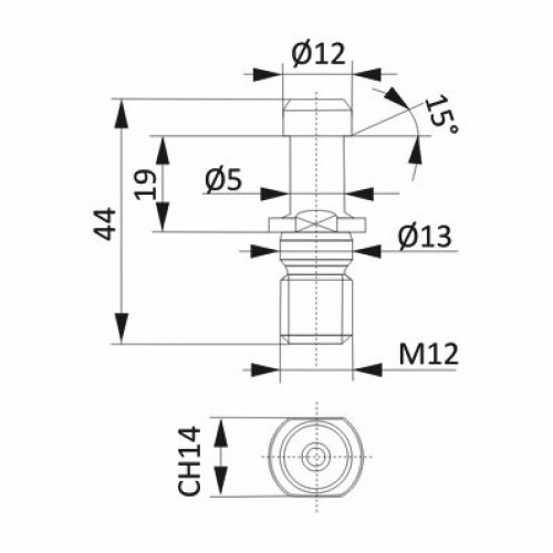 Кінцівка  до патр.  ISO 30DIN 7388/2A