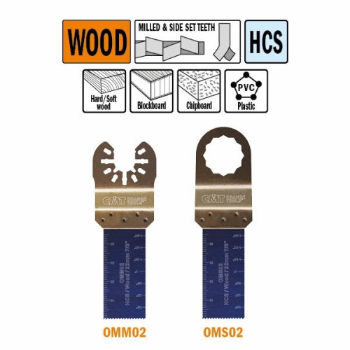 OMM02 Пильне полотно  W=22 I=48 TPI=18 5 шт. універсальне кріплення