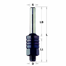 824.132.00 Утримувач до фрез пилк. S=12,7 D=M8mm L1=35,5 LB=28,5 L=71