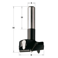 392.150.11 Свердло чашкове HW RH D=15 L=60 S=8 (хвостовик циліндричний)