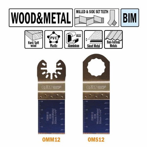 OMS12 Пильне полотно  W=32 I=40 TPI=18 5 шт. кріплення  під Fein i Festool