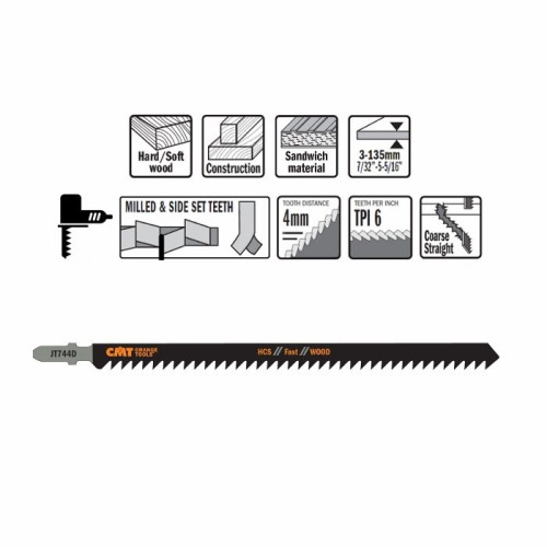 JT744D-3 Пильне полотно  I=155 L=180 3 шт. відстань між зубами 4