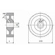 Ролик металевий D=140 F=35 I=50 chrom профіль A, скошений Weinig паз 10 мм.