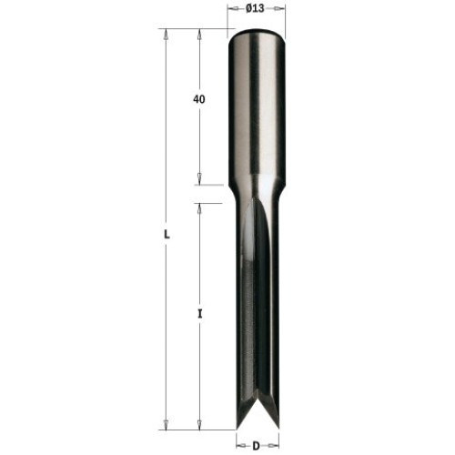 179.080.50 Фреза  осциляц. D=8 I=50 L=95 S=13x40 Z=2 RH&LH