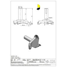 FDP. Фрези D=80 I=8 S=16x50 L=70 Z=3 H6,0 RH негатив