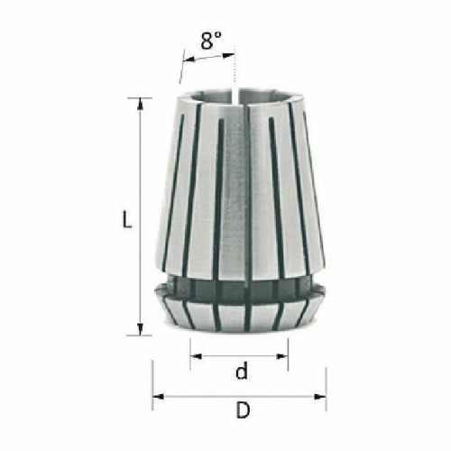 Цанга ER25 D=6.35